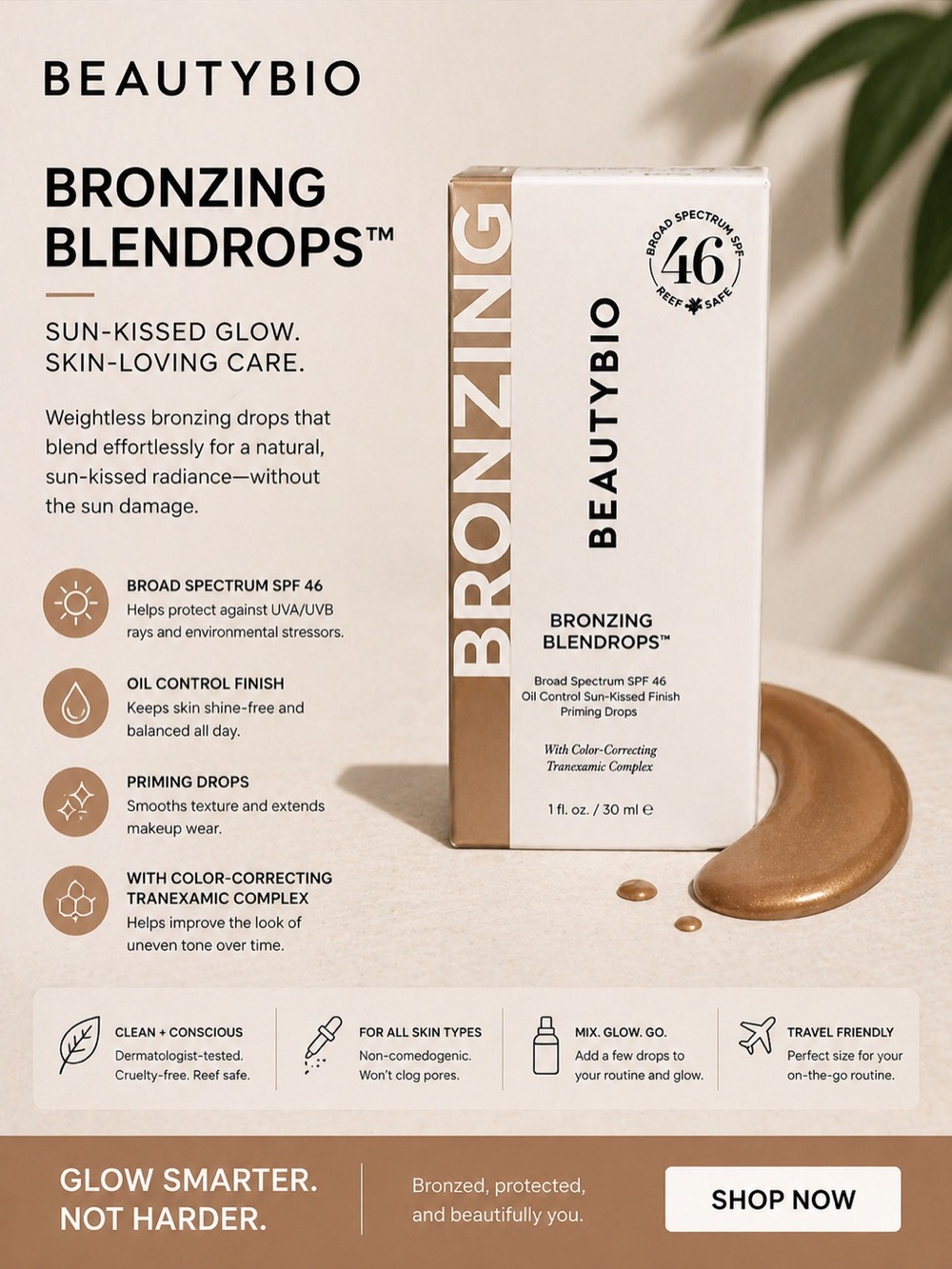 BEAUTYBIO Bronzing Blendrops Liquid Bronzer – Tan Shimmer